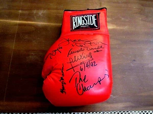 BOXING HOF ALEXIS ARGUELLO DUNDEE NORTON JOFRE MARKSON SIGNED AUTO GLOVE JSA - Picture 1 of 5