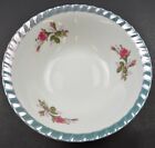 Decorative China Floral Pattern Green Edged Bowl 7" Round Collectible Home Decor