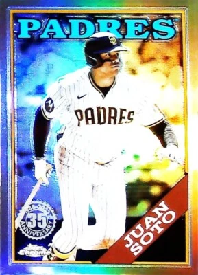 2023 Topps Update CHROME REFRACTOR 1988 88CU-3 JUAN SOTO SAN DIEGO PADRES - Image 1 of 2