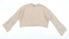 New Look Girls Beige Round Neck Acrylic Pullover Jumper Size 14-15 Years Pullove