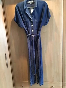Ladies Primark navy blue utility style jumpsuit size 14 - Picture 1 of 5
