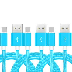 3 Pack 6FT USB-A to USB-C Cable Fast Charge Type C Charging Cord Rapid Charger - Picture 1 of 8