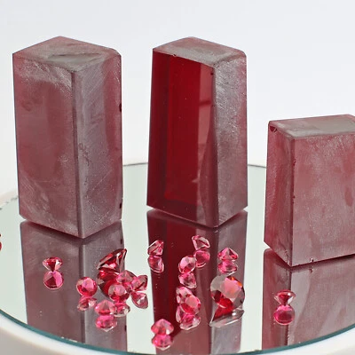 Rough Light Ruby Nano Crystal Gem Heat Resistant Raw Faceting Grade Stone (RL) - Image 1 of 4