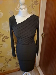 Mint Velvet Charcoal Bandage Dress Nightshade Side 8 BNWT RRP £129.00 - Picture 1 of 12