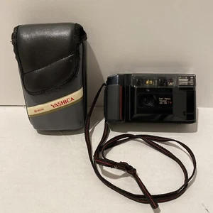 Yashica T2 Carl Zeiss Tessar f/3.5 35mm Film Camera with Case Parts - Picture 1 of 12