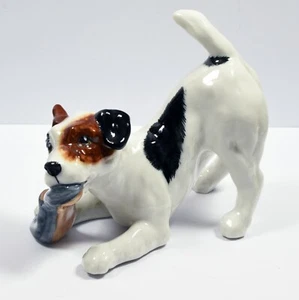 Lovely Vintage Royal Doulton HN2654 Character Dog Terrier With Slipper - Picture 1 of 3