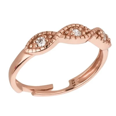 Zehenring Zehring funkelndes Motiv 925 Silber rosegold Zehenschmuck - Bild 1 von 2