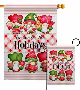 Invierno Vacaciones Gnomo Jardín Bandera Decorativa Pequeño Regalo Patio Casa Estandarte - Imagen 1 de 17