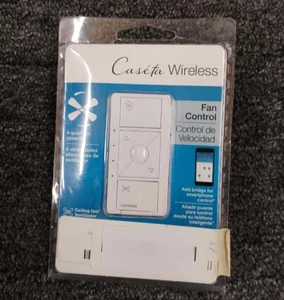 Caseta PD-FSQN-WH-R White 1.5A 1-Pole Plastic Wireless Fan Control - O3 - Picture 1 of 3