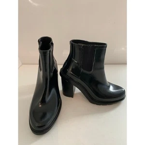 Hunter refined high heeled Chelsea rubber boots welllies - Picture 1 of 11