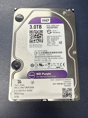 Western Digital WD30PURX  Hard Drive SATA 6 Gb/s 64MB Cache 3.5 Inch - Image 1 of 3