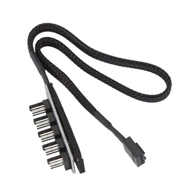 Host GehäUse PC KüHler LüFter Strom Kabel 1 Buchse zu 5 Stecker 4 Poliger S7852 - Bild 1 von 3