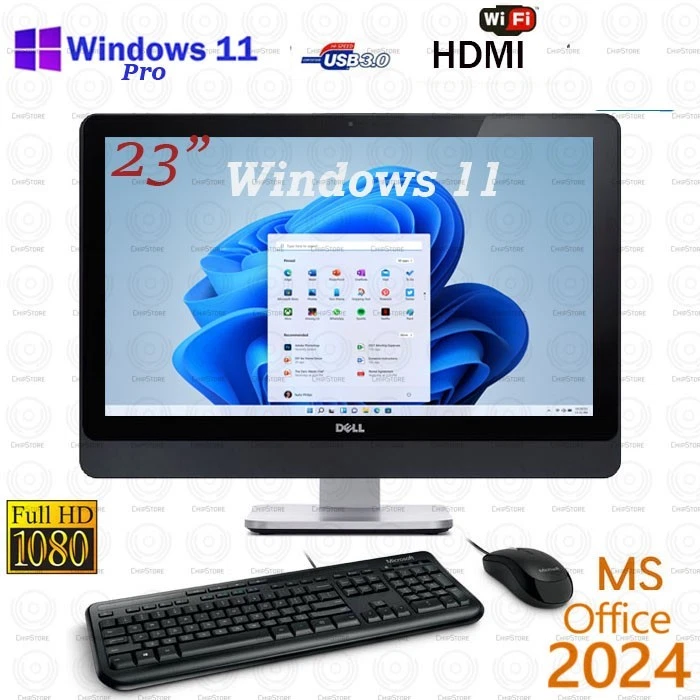 Dell Inspiron AIO Core i5 23" TOUCH 12GB RAM 512GB SSD Win 11 Pro Office 2024 Foto 1 de 1