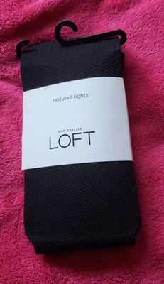 Nuevas Medias ANN TAYLOR LOFT Negras Texturizadas Talla M Foto 1 de 2