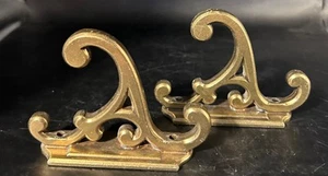 Large Wall Double Hook X2 Antique Brass Hook Decorative Heavy Duty Vintage #3 - Picture 1 of 18