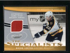 BRIAN LEETCH 2006/07 UPPER DECK POWER PLAY GAME USED WORN JERSEY  AH4121