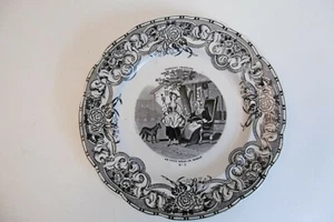 ANCIENNE ASSIETTE EN FAIENCE DE GIEN VIELLES CHANSONS N° 5 "AH VOUS DIRAI-JE..." - Imagen 1 de 4