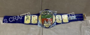 ULTIMATE WARRIOR WRESTLING CHAMPIONSHIP BELT PURPLE LEATHER 2MM BRASS - Picture 1 of 6