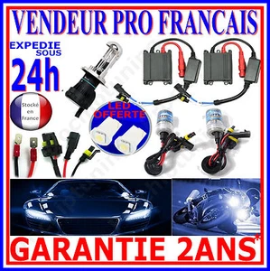 KIT DE CONVERSION XENON HID AMPOULE H4 6000K 55W LAMPE FEUX DE CROISEMENT PHARE - Picture 1 of 6