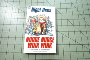 NUDGE NUDGE WINK WINK BY NIGEL REES 1986 VINTAGE JAVELIN UK HUMOUR PB - Picture 1 of 3