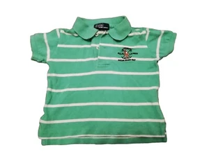 baby boys ralph lauren polo shirt, t-shirt Green & White Stiped Age 12 months - Picture 1 of 3
