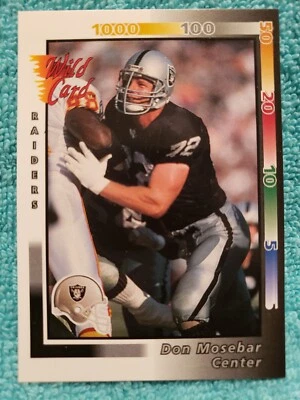 1992 WILD CARD DON MOSEBAR #308 LOS ANGELES RAIDERS - Image 1 of 4