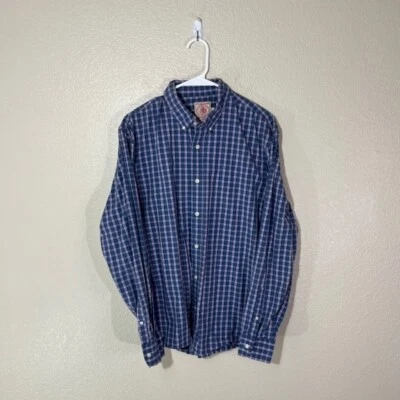 J Press Shirt Mens XL Blue Purple Check Long Sleeve Button Down - Image 1 of 4