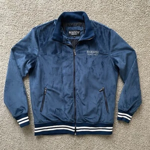 Bernini Beverly Hills BLAUE VELOURS JOGGINGHOSE OBERTEIL JACKE Herren Größe Small SM - Bild 1 von 13