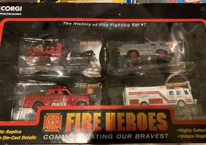 Corgi Fire Heroes 4 Pack Die Cast Set #7 History Of Fire Fighting New In Box - Picture 1 of 2