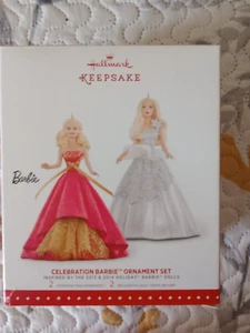 2015 HALLMARK KEEPSAKE CELEBRATION BARBIE ORNAMENT SET NRFB FS in US - Picture 1 of 4