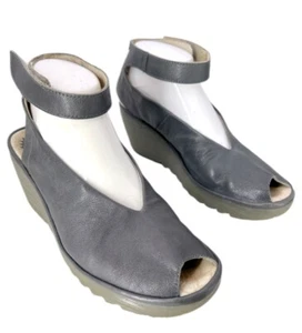 Fly London Damen Yala Schuhe 39 6 Grau Leder Sandalen Capsule Modern LAGONLOOK - Bild 1 von 12