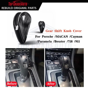 Real Carbon Fiber Style Shift Cover Trim Accessories Fits Porsche 911 718 Cayman - Imagen 1 de 17