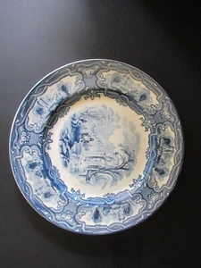 Grimwades GENOA BLUE Dinner Plate DAVENPORT ENGLAND FLOW - Picture 1 of 10
