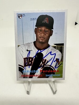 Geraldo Perdomo Signed Autograph 2021 Topps Archives Card #51 Diamondbacks - Image 1 of 2