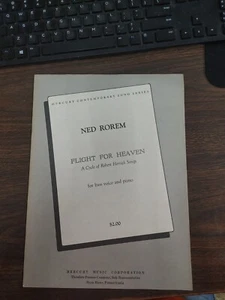 Ned Rorem - Flight For Heaven A Cycle of Robert Herrick Songs bass voice piano - Picture 1 of 2