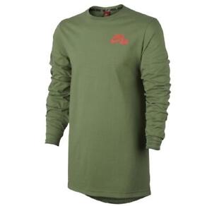 Nike Air Long Sleeve Basketball T-Shirt Palm Green/Max Orange Men's Large 2XL 