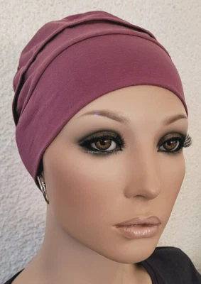 Leichte CHEMO MÜTZE Turban Kopfbedeckung Cap weich bequem Chemomütze Anna NEU - Bild 1 von 4