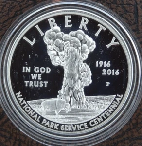2016-P National Park Service Silver Dollar Proof US Mint $1 Commemorative Coin - Picture 1 of 2