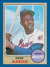 1968 Topps Hank Aaron Card #110 Atlanta Braves EX-MT
