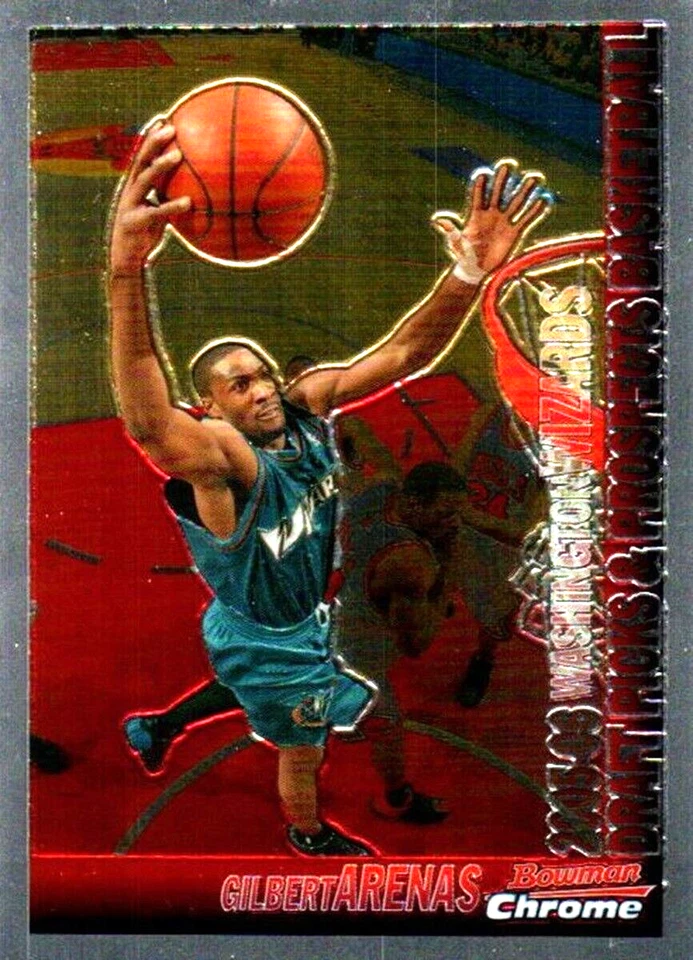 Bowman Chrome #102 Gilbert Arenas Washington Wizards 2005-06 Foto 1 de 1