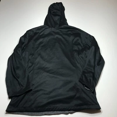 Weather Tamer Jacket Womens Size 1X Black & Gray Reversible Hooded Zip Front - Image 1 of 4