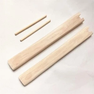 2PC 26cm Wooded Wood Tsuka Handle For Japanese Sword Samurai Katana Accessories - Picture 1 of 10