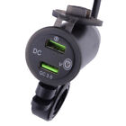 Waterproof Motorbike Handlebar Dual USB Charger Power Adapter Socket for Phone