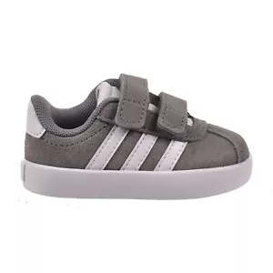 Adidas VL Court 3.0 I Toddler Shoes Grey Three-Cloud White ID9159 - Picture 1 of 6