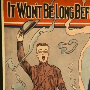 Vintage WWI Noten "Es wird nicht lange dauern, bevor wir zu Hause sind" - Bild 1 von 3