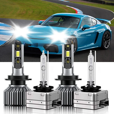 Para Porsche Cayman 2014-2016 Bombilla Faro LED HID Luz Alta Baja 6500K Blanco Foto 1 de 4