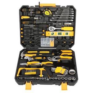 197Pcs Household Tool Kit Set Garage Auto Car Repair With Box Storage Case DIY