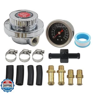 LVOUP Manual Adjustable 1-5 PSI Fuel Pressure Regulator Carburetor Carb Fuel - Picture 1 of 5