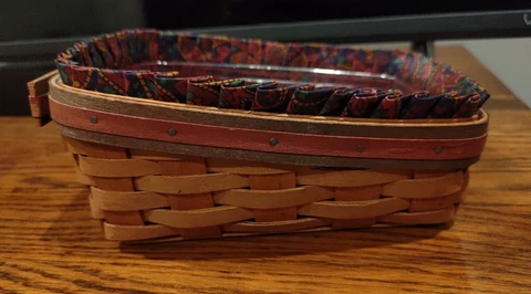 1992 Longaberger Father's Day Paper Pal Basket REALLY NICE Liner & protector Cover