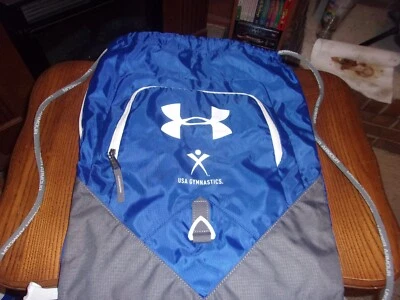 UNDER ARMOUR USA Gymnastics Drawstring Bag about 20" soft back pack - Image 1 of 3